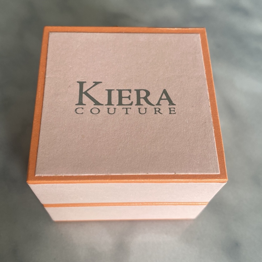 Kiera Couture Blue and Clear Swarovski CZ Studs - Picture 5 of 7